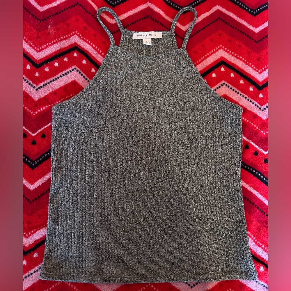 Purple Snow top, size L, Gray
